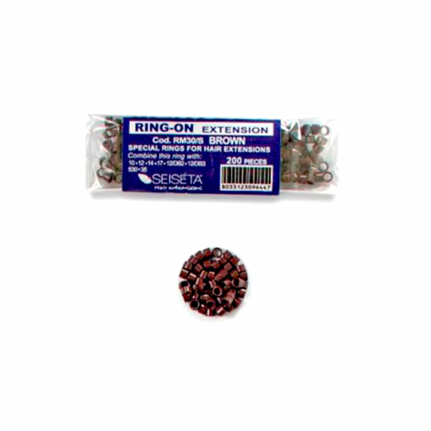 Seiseta Aluminium Rings Kit Brown 200 Pcs