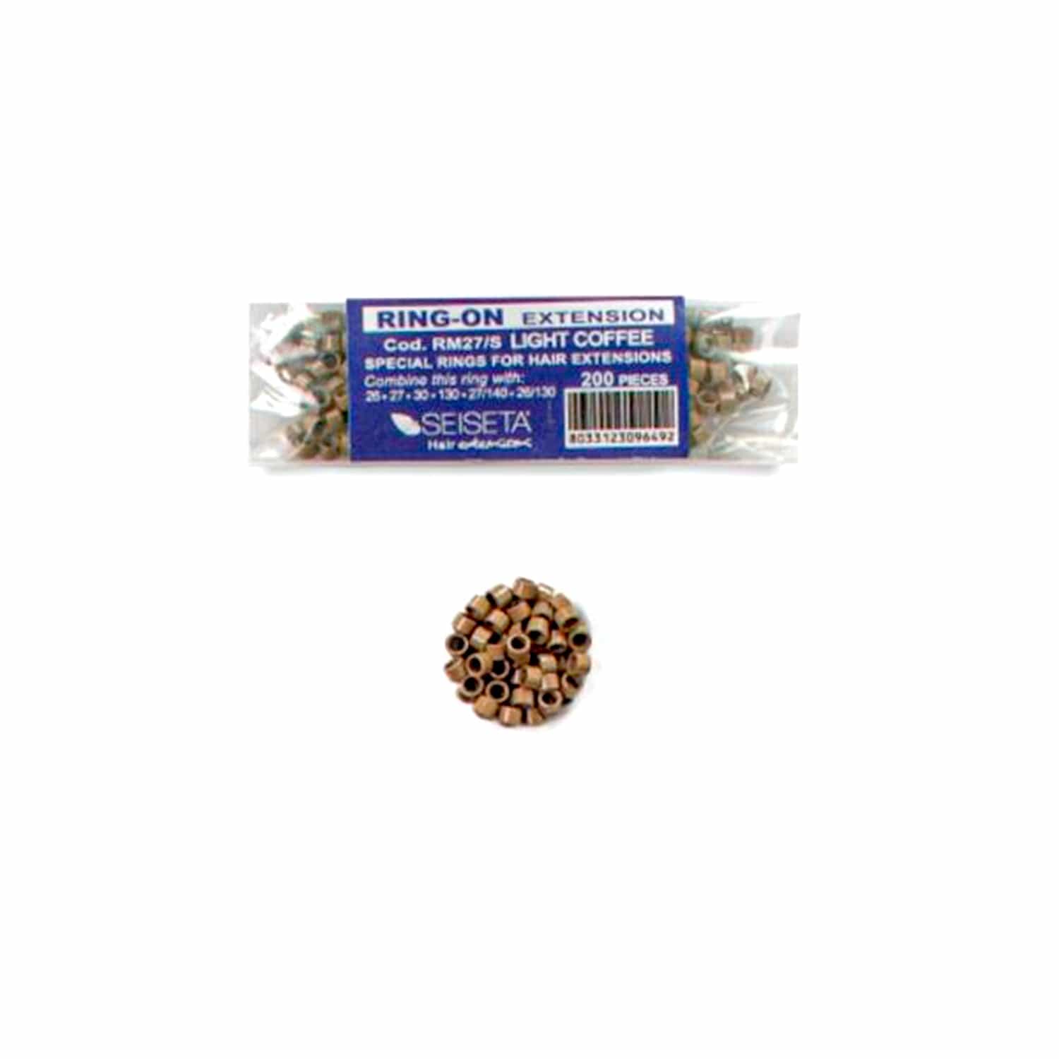Seiseta - Aluminium Rings Kit Light Brown 200 Pcs
