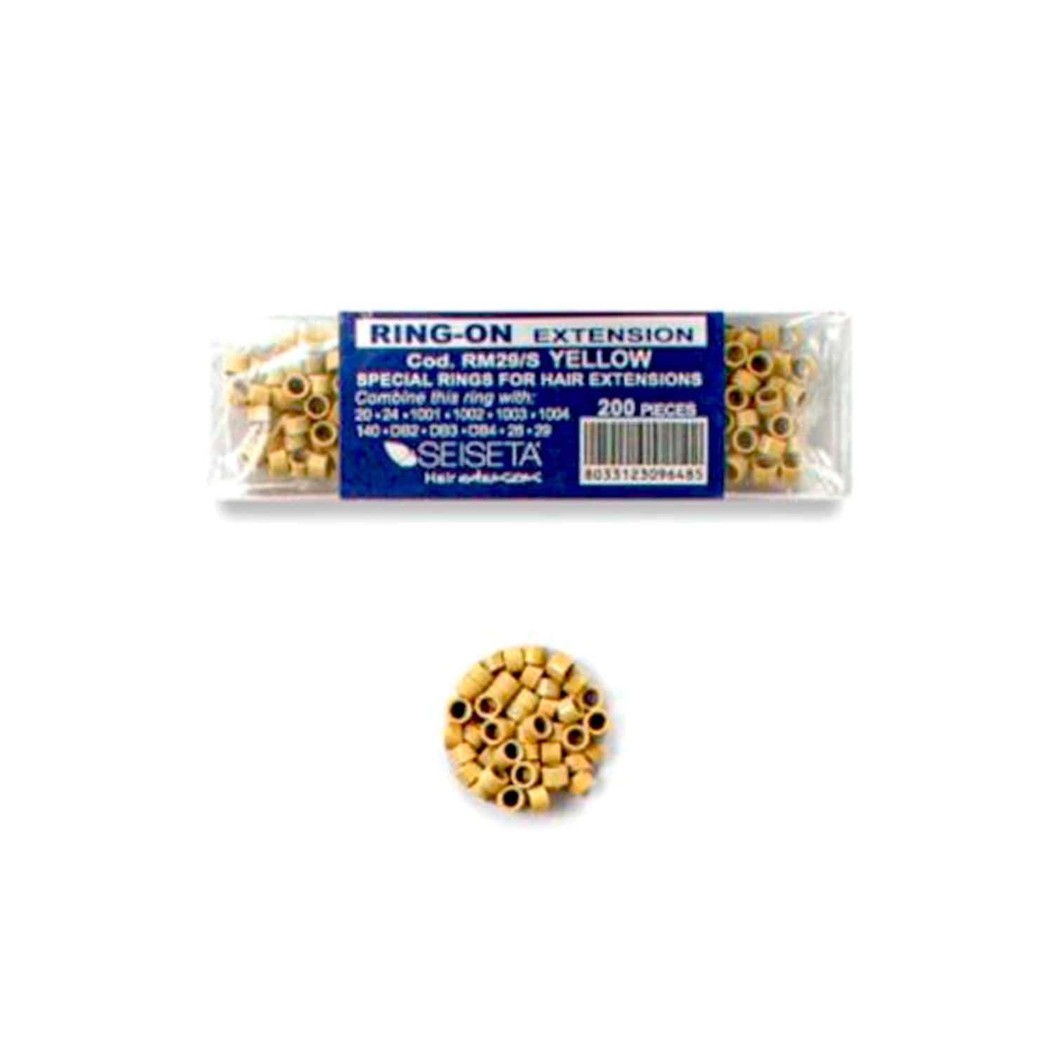 Seiseta Aluminium Rings Kit Yellow 200 Pcs