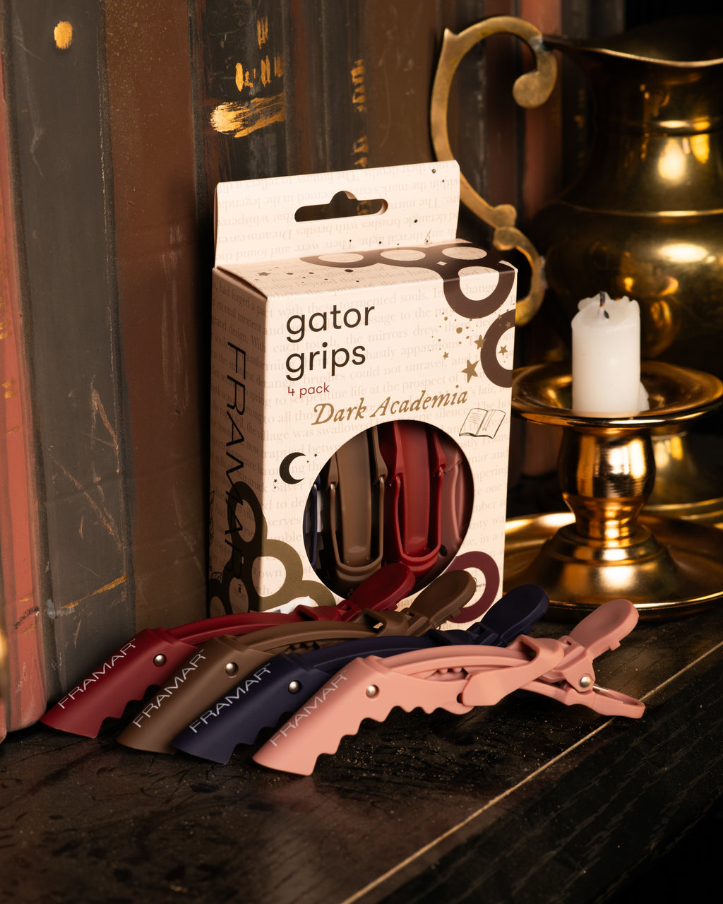 Framar Dark Academia Gator Clips 4 Pack