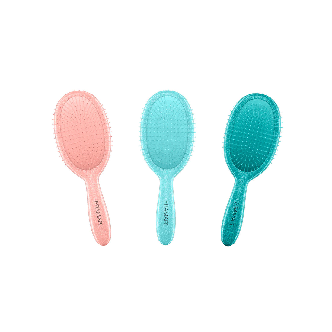 Framar Cookie Cutter Series Glitter Detangler Brushes