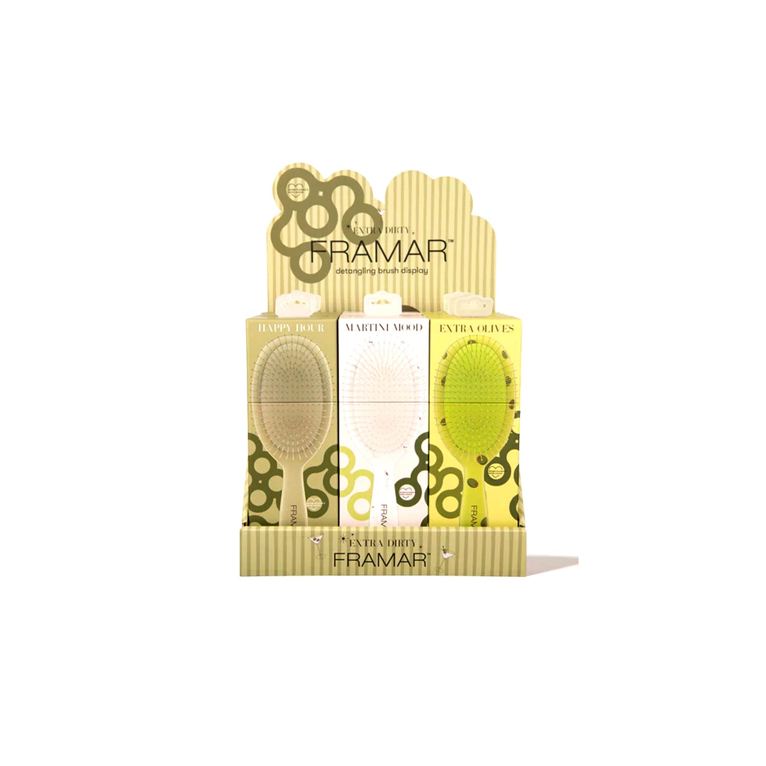 Framar Extra Dirty Detangle 9 pc Brush Display