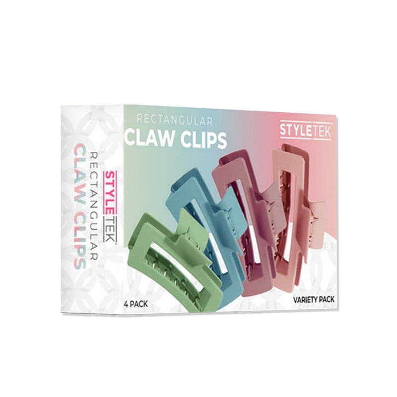 Styletek Rectangular Claw Clips (4 Pack)