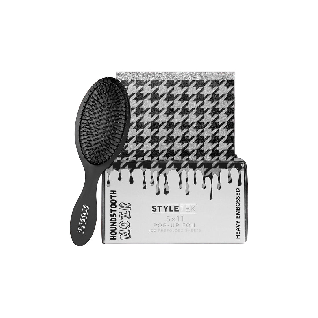 Styletek 5 x 11 Houndstooth Pop-Up Foil Noir