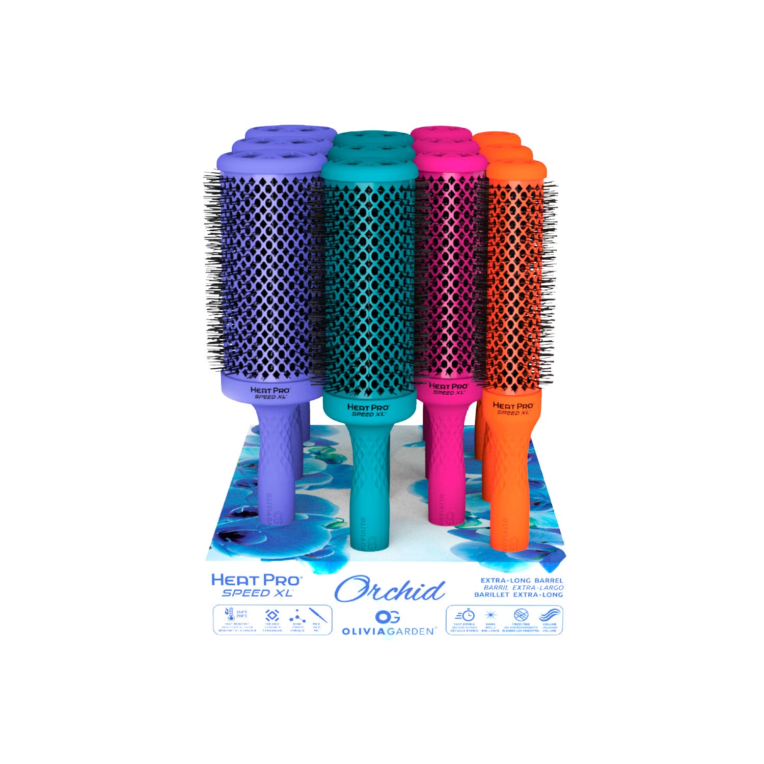 Olivia Garden - Orchid Heat Pro Speed XL Limited Edition Display