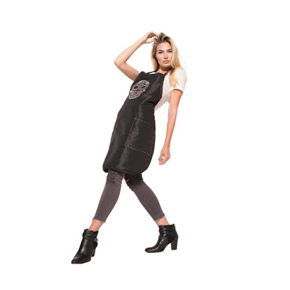 Betty Dain Sugar Skull Apron - Black/Silver
