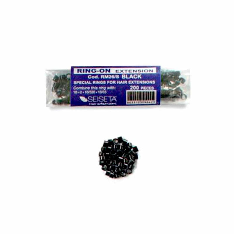 Seiseta Aluminium Rings Kit  Black  200 Pcs