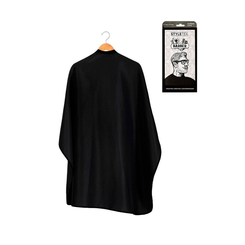 Styletek Cutting / Styling Cape Solid Black Barber Cape